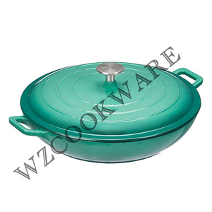 Enameled Cast Iron Covered Round Dutch Oven with Lid