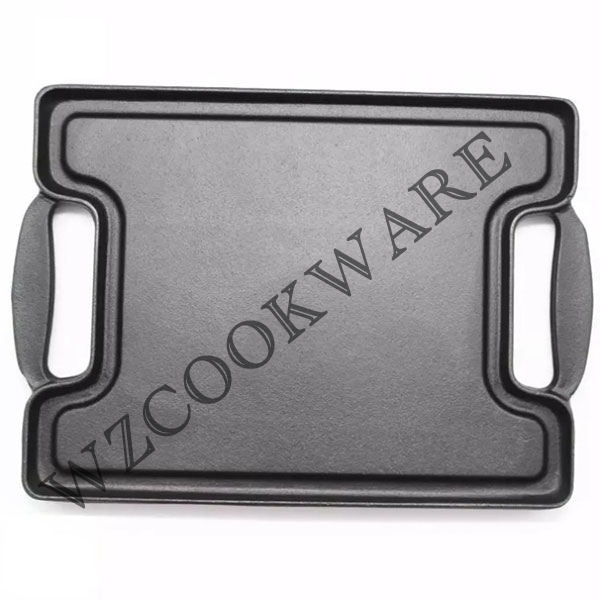 Reversible Grill Plate Skillet for Stovetop, Gas Range, Electric Stovetop, Grill Open Fire